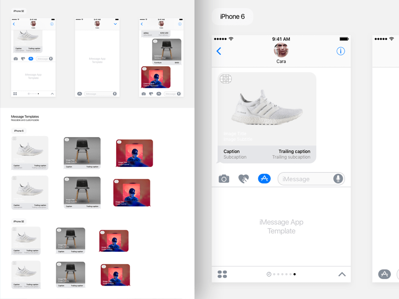 iOS 10 Messages UI Kit for Sketch